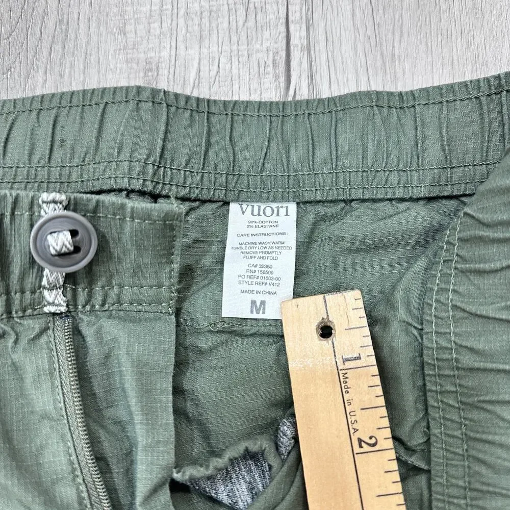 Vuori Womens Medium Ripstop Pants Green Organic Cotton Stretch - Picture 8 of 10
